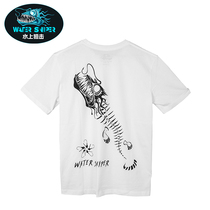 Baishazhou Luya base water sniper big logo printed cultural shirt short sleeve T-shirt cotton fishing suit