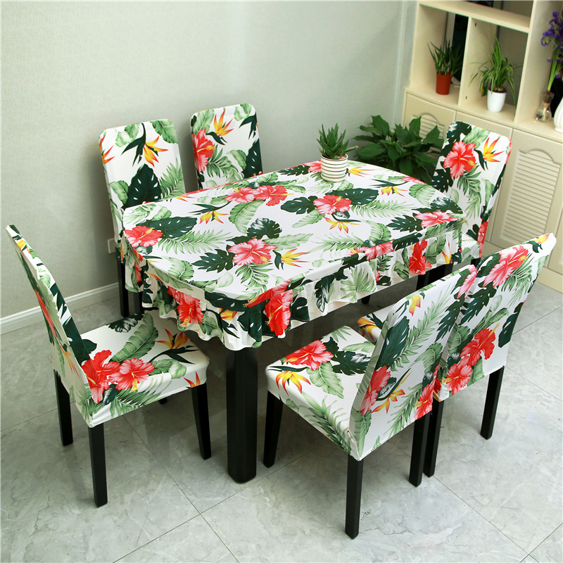 Stretch tablecloth Nordic style table cover rectangular table cover chair cover home simple modern skirt tablecloth