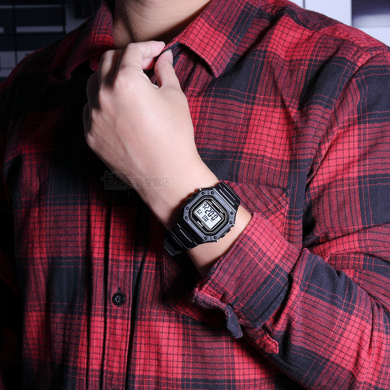 Casio Limited Edition Square Watch for Men, Black Digital Display, Student Retro Electronic Watch, Sports Waterproof Small Square Watch W-218H Casio Limited Edition Square Watch for Men, Black Digital Display, Student Retro Electronic Watch, Sports Waterproof Small Square Watch W-218H