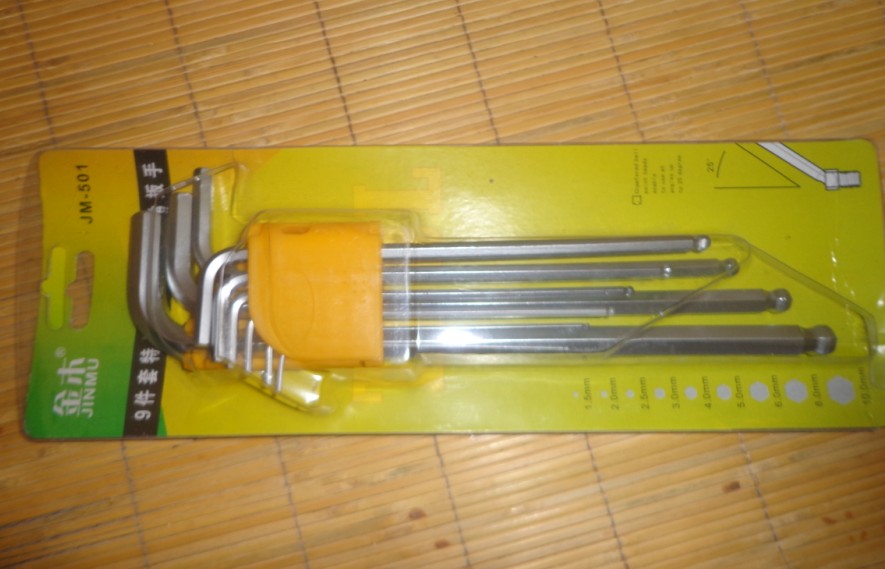 Mountain bike combination tool hexagonal wrench complete set of hexagonal tools 9 installed rebar material