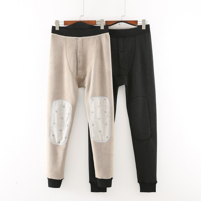 Warm Pants Men Plus Suede Thickened Kneecap Cotton Pants Beating Bottom Sanitary Pants Winter Suede Pants Underpants Gats Plus Fattening Up Men