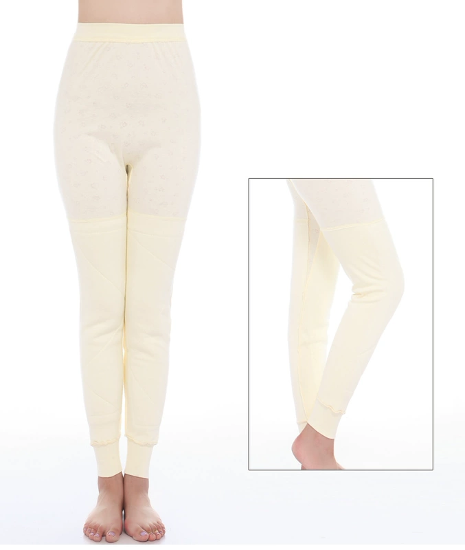 Lai Xiner quần nữ trung niên cotton dài đến đầu gối Quần lưng cao và quần legging sau quần cotton quần legging hàn quốc