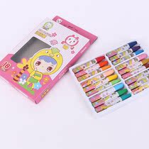 Color box 18-color oil painting stick crayon safe and environmentally friendly washable 18-color boxed oil painting stick