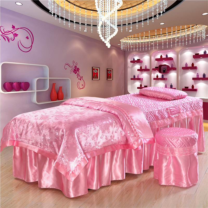 Vẻ đẹp trải giường bốn bộ cao cấp vẻ đẹp salon giường đặc biệt massage cơ thể vật lý trị liệu giường bìa vẻ đẹp bốn mảnh