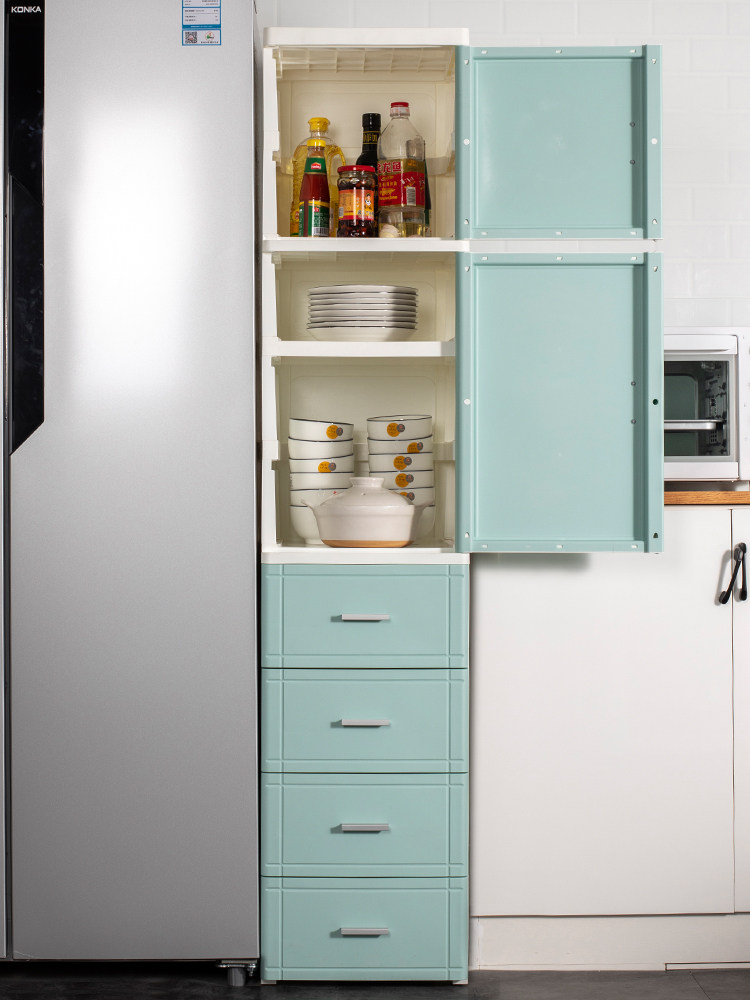 Clip storage cabinet Kitchen gap artifact shelf Plastic thickened space-saving household drawer storage cabinet