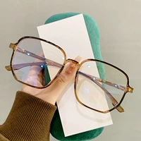 Xiaohongshu anti -blue light face big рама нерегулярные полигоны стекла миопии рамы желе цветовые стекла