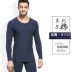 Langsha Qiuyi Qiuku phù hợp với nam giới áo len cotton nam modal cổ tròn phần mỏng cơ sở đồ lót nhiệt - Phù hợp với nóng lên bộ đồ Phù hợp với nóng lên