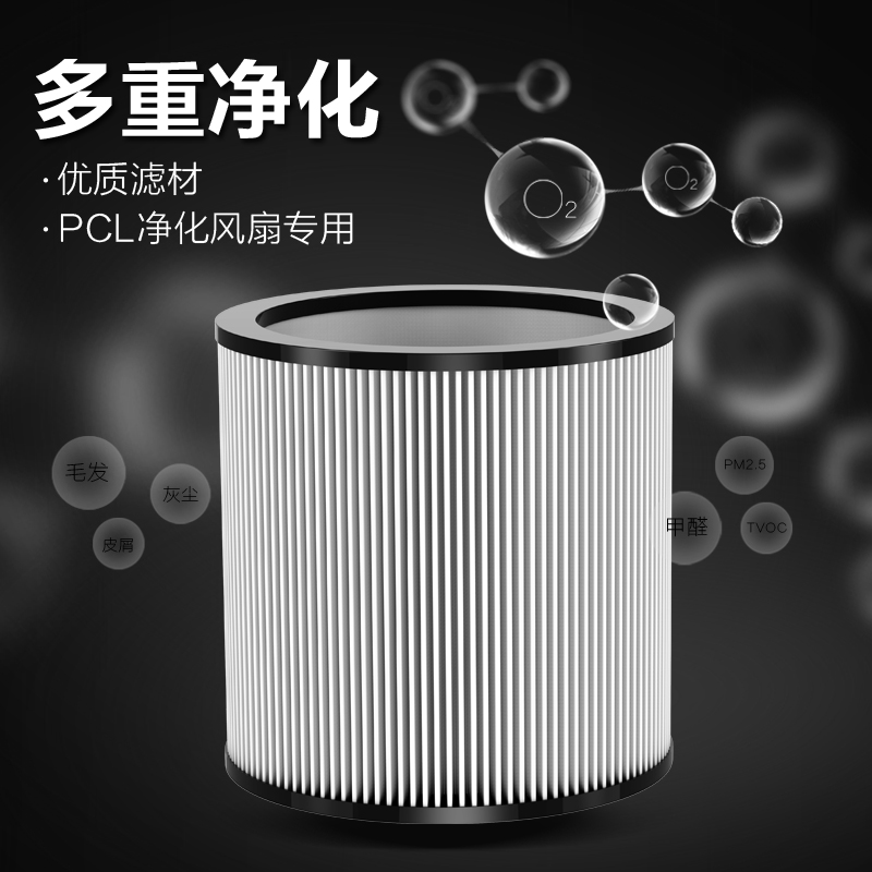Special original loaded air filter core for 42-inch fan-free fan