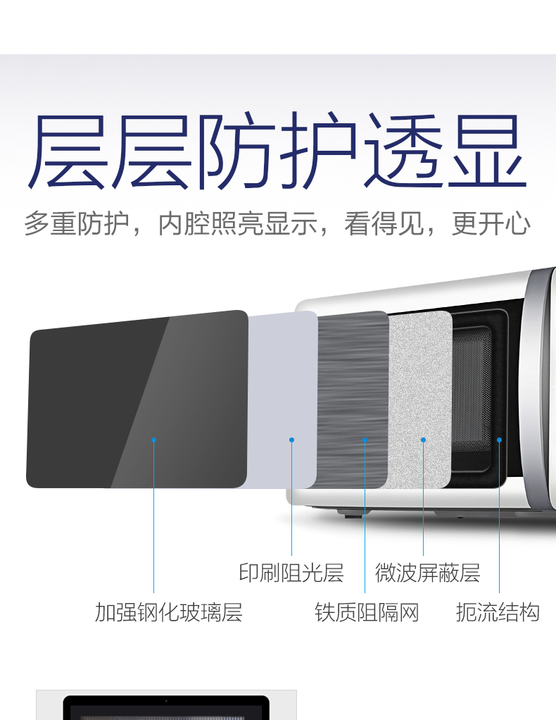Lò vi sóng Haier nhỏ mini đa chức năng cơ khí bàn xoay chính thức đặc biệt 20L 2070M1 - Lò vi sóng lò nướng bánh mì sandwich