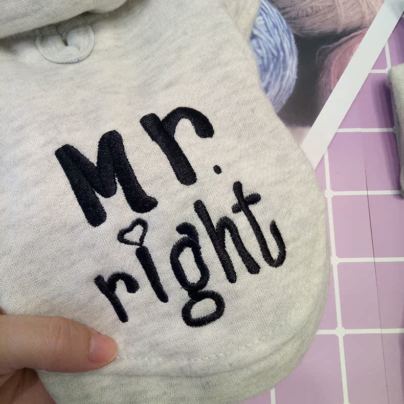 Pet chó con chó quần áo Bomei hơn gấu mùa thu và mùa đông chữ thêu áo len trùm đầu dày quần áo Teddy - Quần áo & phụ kiện thú cưng áo con chó