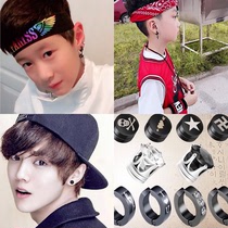 Ear clip no earrings men men earrings children boys fake earrings painless girl Street dance earrings ear clip tide