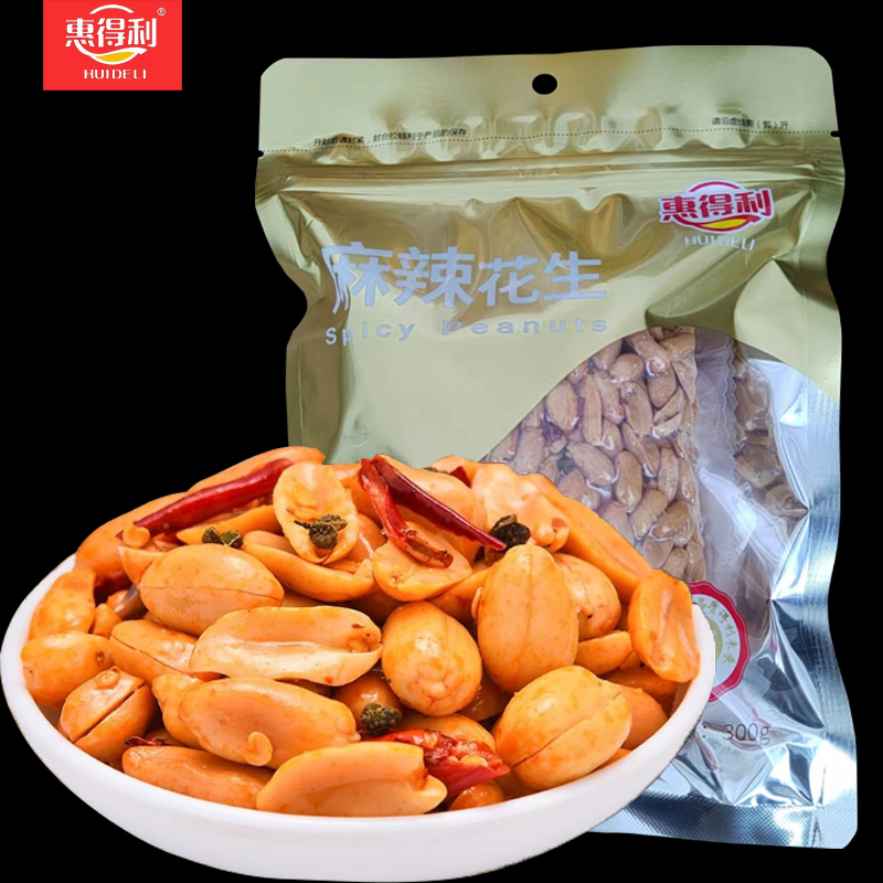 Huideli Spicy Peanut Rice Peanut Kernel 300g Appetizers New Year Snacks Snacks Snacks Nuts Roasted Seeds