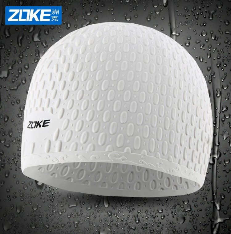 洲 zoke mới thả mũ bơi nam và nữ tóc dài tai lớn bịt tai thêm lớn silicone không thấm nước chăm sóc tóc mũ bơi mũ bơi adidas