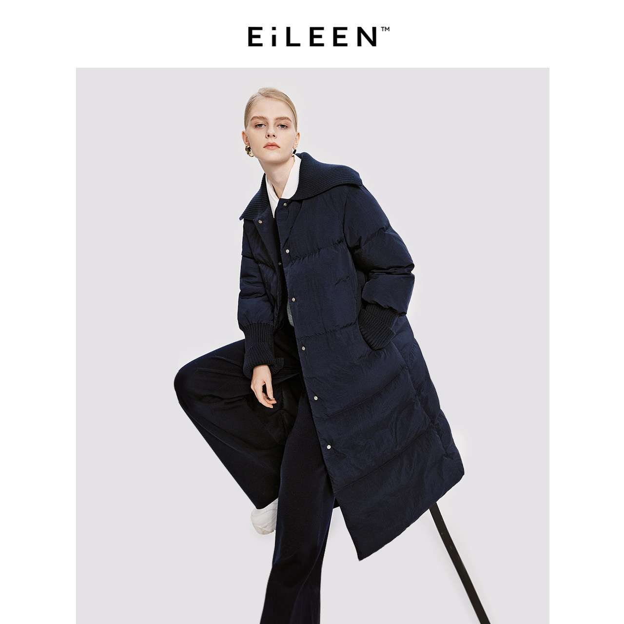 (Italian design) Longly white goose down vintage Grand-turned collar down jacket Female 2023 Winter new-Taobao