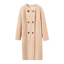 Langzi pure wool high-end temperament retro elegant coat jacket womens 2024 winter new imitation fur