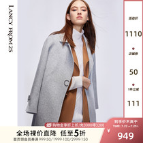 Langzi autumn and winter new medium and long wool coat Korean version coat womens one-button double-sided coat