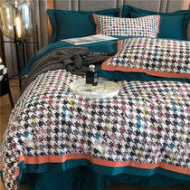 American Chirids 100 long staple cotton cotton cotton bed four-piece cotton quilt cover quilt cover sheet Fashion Bedding