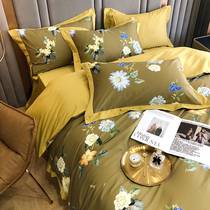 Imported 100 high-grade American pastoral bed cotton four-piece cotton sheets 1 8m2 bedding