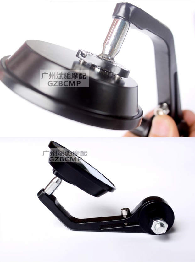 Xe máy retro sửa đổi nhôm xử lý gương gương gương chiếu hậu 360 độ điều chỉnh gương tròn nhỏ gương gap xoay 360 xe máy