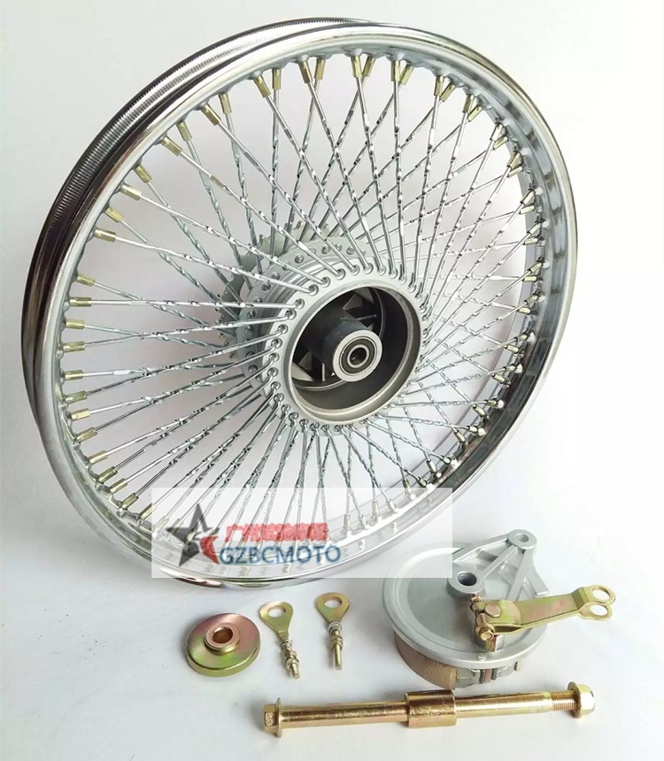 Bánh xe mô-tô CG125 sửa đổi bánh xe retro 72 dải trống phanh trước và bánh sau phụ kiện - Vành xe máy niềng xe máy goshi
