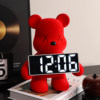 Light Luxury Violent Bear Electronic Clock Desktop Ornament Table Clock Display Children's Girl Creative Clock Decoration
