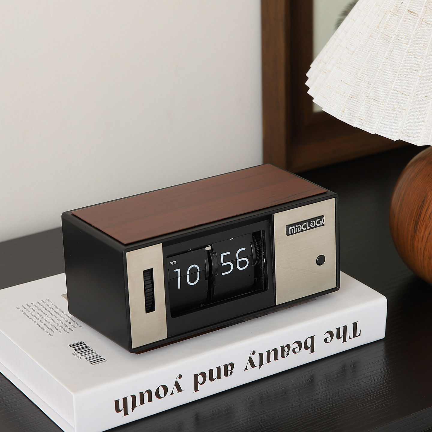 Mechanical Automatic Page-Turning Clock, Office Desktop Decoration, Living Room Tv Cabinet, Entrance Hall, Light Luxury High-End Decoration