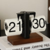 Light Luxury High-End Automatic Page-Turning Clock Desktop Ornament Retro Mechanical Watch Table Digital Clock Decorative Ornament