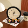 Medieval-Style Creative Desktop Clock, Tabletop Living Room Soft Decoration Ornament, Niche High-End Clock Display Style