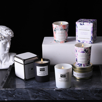  Nordic style niche scented candles Bedroom household indoor long-lasting smoke-free wax soothe the nerves and help sleep Fragrance candlelight dinner