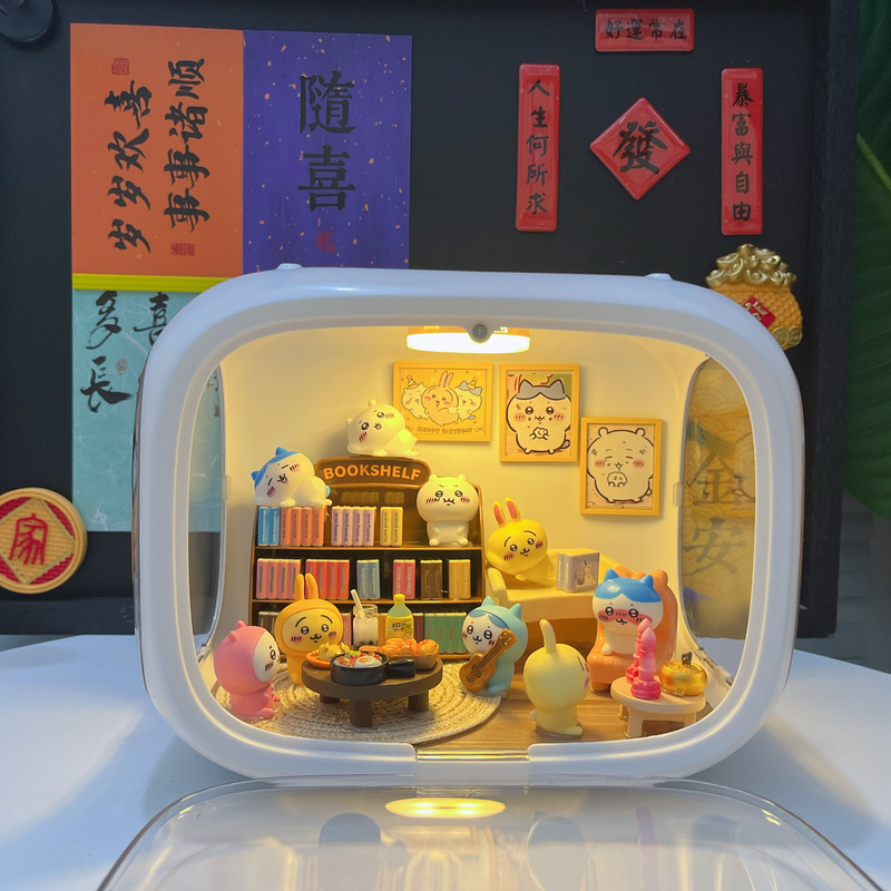 Chiikawa Jiyin Kawaii Usagi Xiaochi Baji Creative Figurine Valentine's Day Gift for Girlfriend, Female Friend, Birthday