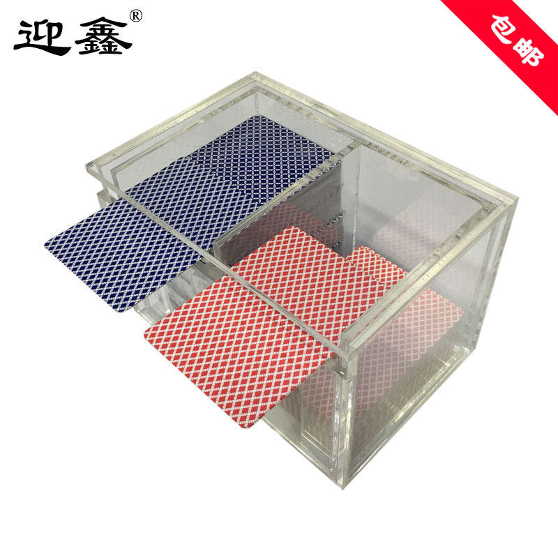 Yingxin 2 FULL TRANSPARENT THYME Playing Cards Dragon Tiger and Acrylic Waste Card Case Waste Card Box Containing Box