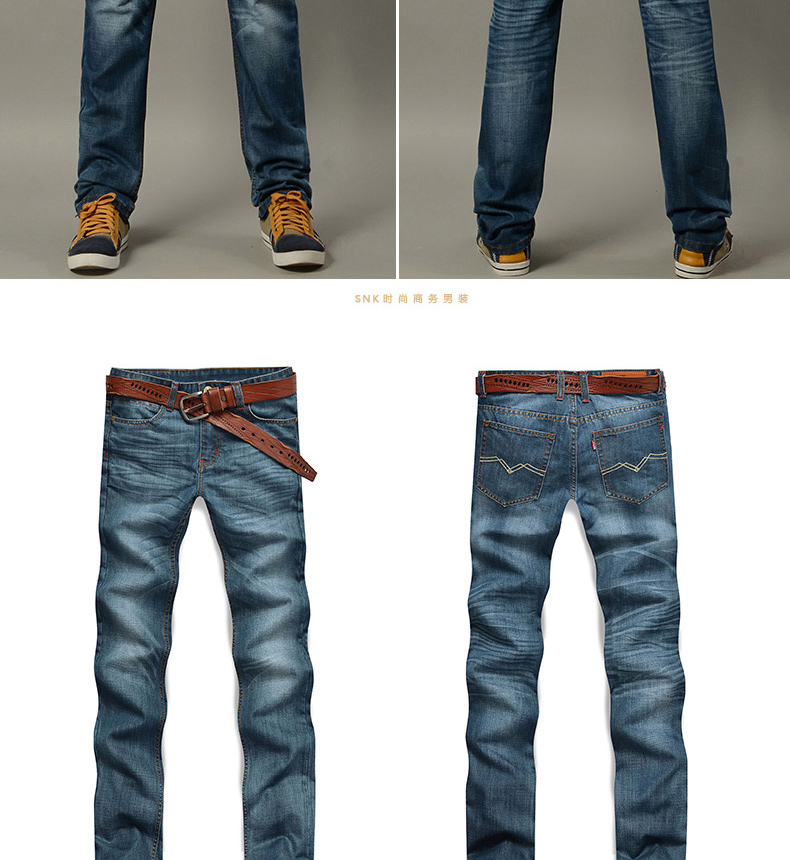 Jeans pour jeunesse coupe droite en coton pour automne - Ref 1470756 Image 28