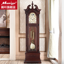 Maple leaf Hermüller Three-tone mechanical movement on floor clock European-style solid wood big number at the time of the clock Creative Classical 6903