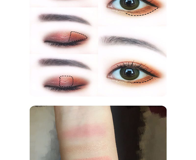 Trang điểm kiko phấn má hồng khay cô gái 03 ngọc trai kết hợp 6 màu nude trang điểm cho người mới bắt đầu phấn mắt 3ce