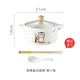 hộp com giữ nhiệt cắm điện Bình gốm dễ thương bát phở ăn liền bộ đồ ăn có nắp đậy ký túc xá sinh viên nhà hàng mì ăn liền hộp cơm trưa hộp cơm trưa - Hộp cơm điện sưởi ấm cặp lồng ủ cơm