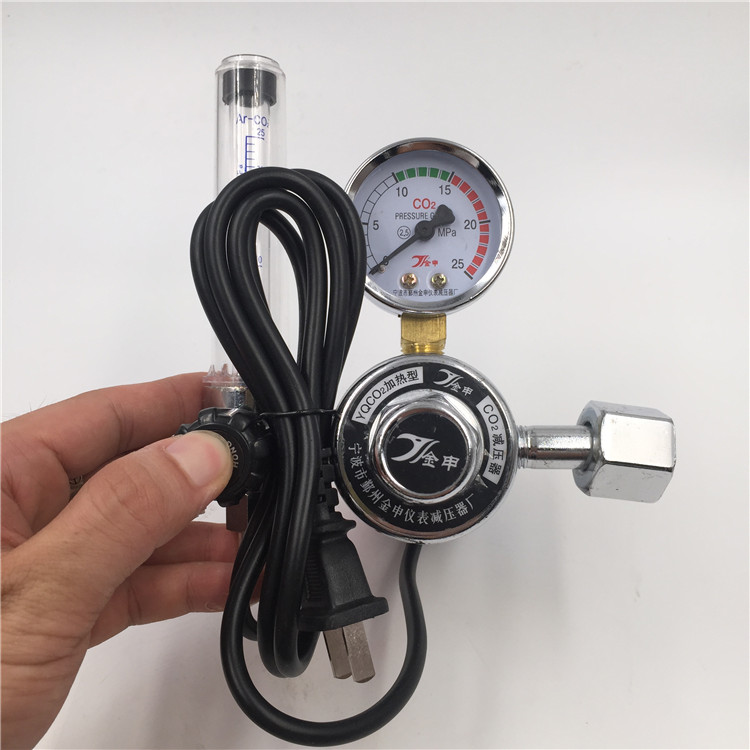 Jinshen carbon dioxide gas protection welding machine CO2 heating table 36 110 220V pressure reducer two protection welding machine pressure reducing valve