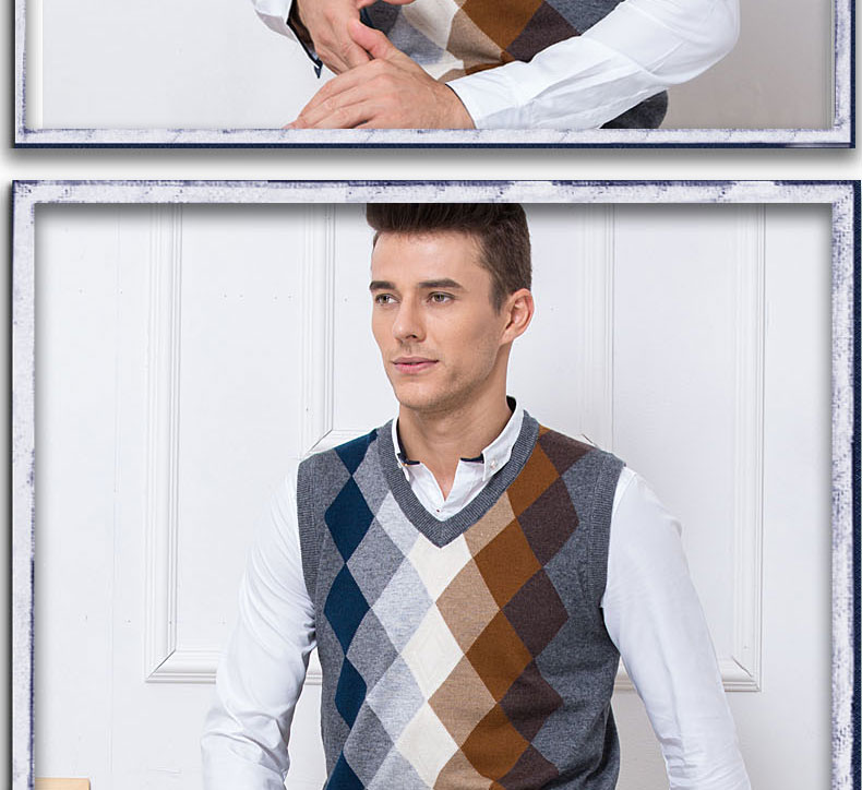 Débardeur homme Woolen gilet RILLTOSS Polyester 37% lyocell (lyocell) 35% laine 28% pour automne - Ref 1583056 Image 21