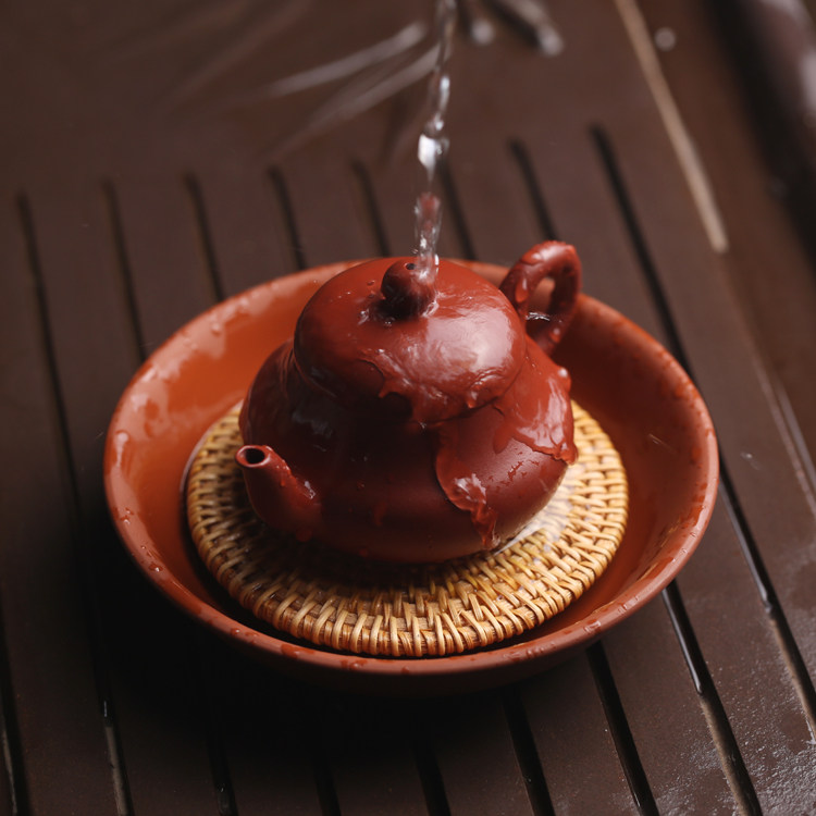 Such as Chaochaozhou Zhu Clay Pot Bearing Easy To Raise Pot Pad Round Kung Fu Work Teapot Tea Set Accessories Tray Rattan Mat