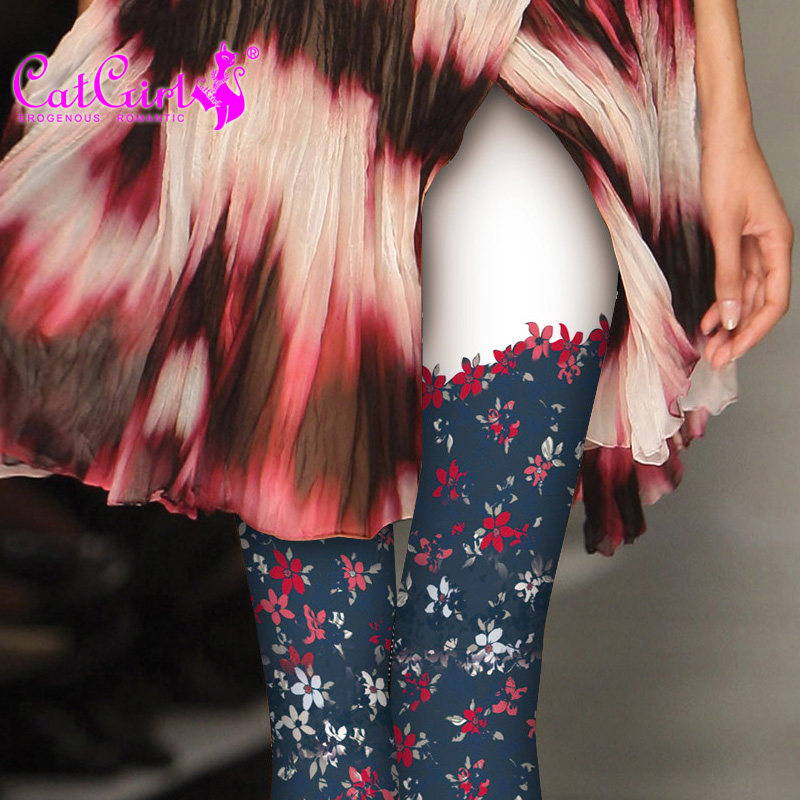 catgirl tattoo stockings stitching stockings fake thigh socks jacquard stockings white pantyhose harajuku style socks