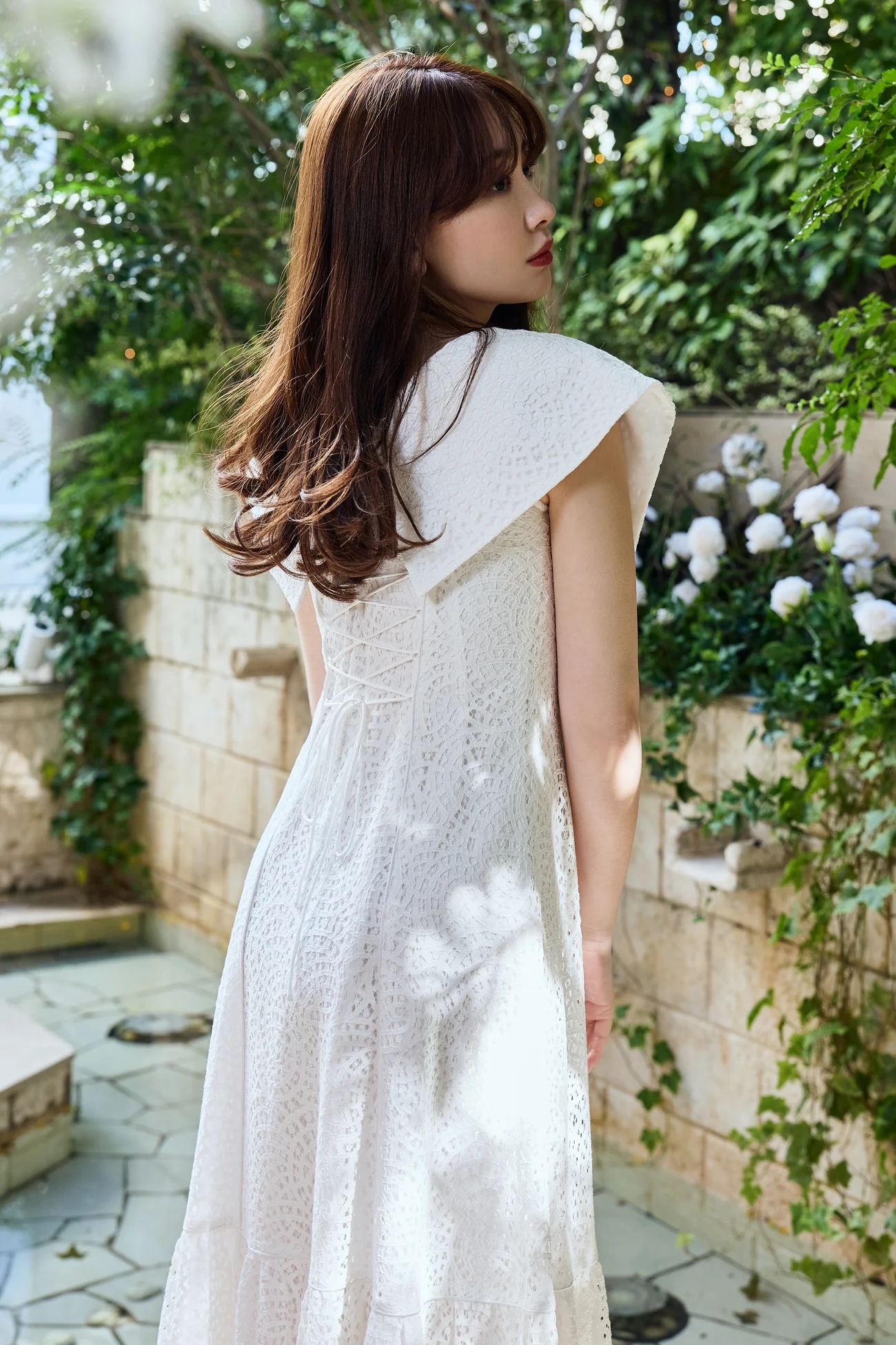 日代Herlipto Como Back Lace-Up Dress 23SS 系带蕾丝连衣裙-Taobao