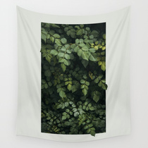3D green leaves literary style Nordic ins hanging cloth wall background decorative painting cloth tapestry art beach towel tablecloth