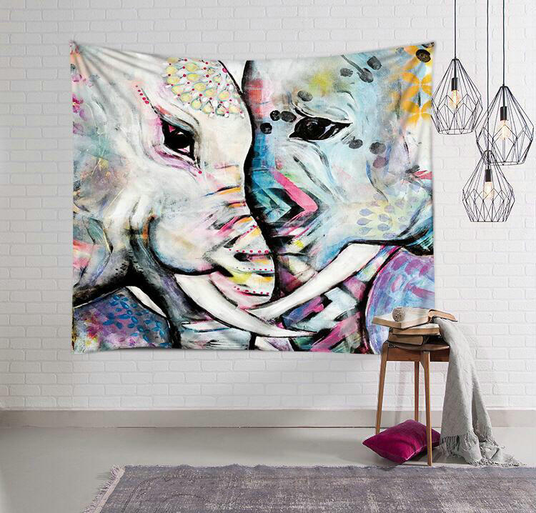 Đông Nam Á Thái Lan Voi Ấn Độ Yoga Yoga Thiền Vải Tường Trang trí Canvas Tapestry Sofa Khăn Khăn trải bàn - Tapestry thảm treo tường phòng khách
