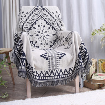 Export sofa towel national tie-dyeing Fengyun South ink painting carpet foreign trade sofa towel cover Nordic simple carpet