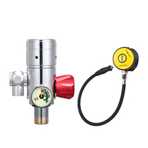 DIDEEP primary pressure reducing valve secondary respirator diving equipment gas cylinder 1L capacity diving oxygen tank accessories