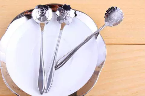 Fancy muỗng cà phê thép không gỉ muỗng nhỏ sáng tạo Nhật Bản anh đào thìa khuấy thìa tráng miệng muỗng trà hoa thìa - Cà phê