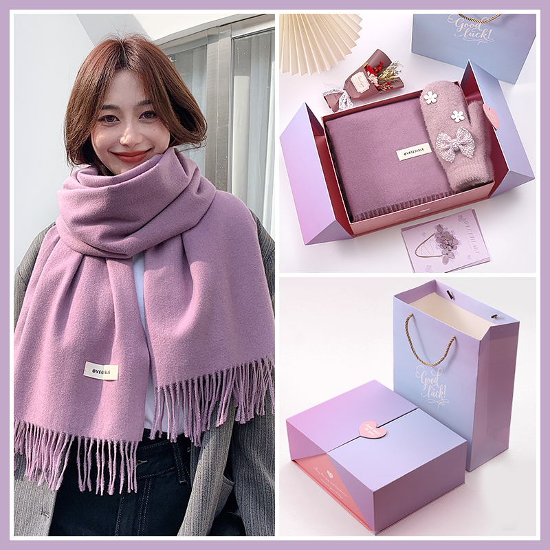 Scarf for Women 2026 New Winter Neck Warmer Birthday Gift for Girls to Give to Girlfriend New Year Gift Box