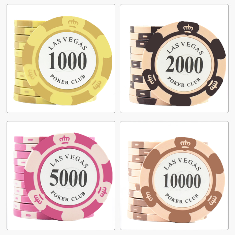 Chip Coin Baccarat Mahjong Chips 14g Crown Las Vegas Texas Có thể tùy chỉnh Chipset - Các lớp học Mạt chược / Cờ vua / giáo dục co vua go