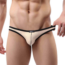 Dumi International Mens Sexy Panties Briefs Male Lycra Cotton Sweat Absorbing Breathable Half Pack Hip Briefs