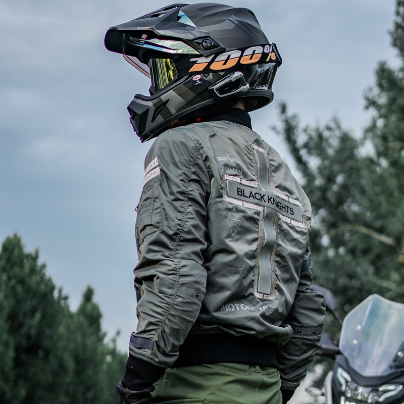 Duhan Locomotive Riding Suit Men's Four Seasons Pilot Jacket Windproof Anti-Fall Locomotive Leisure Rider Jacket Spring Autumn