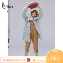 l_rain Childrens raincoat for boys kindergarten primary school students long full body waterproof girl protection baby PU raincoat